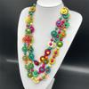 Statement Bib Beads Multi Layer Color Pendant Necklace Neck Jewelry Wood Necklace Ethnic Customs