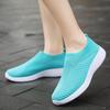 Knitted Mesh Women Flat Shoes Slip-on Casual Sports Shoes Light Breathable Flats Soft-soled Walking Shoes