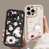 Flowers Pattern Phone Case For iPhone 16 Pro Max 16e 15 14 13 12 11 XR XS 8 7 ShockProof Soft TPU Silicone Cover Fundas