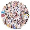 50PCS Anime Girl Stickers, Waterproof Girl Graffiti Stickers for DIY Laptop Motorcycle Bicycle Phone Stickers