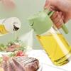 Oil Spray Bottle Plastic Kitchen Barbecue Cooking Olive Oil Dispenser Oil Jar Baking Vinegar Soy Sauce Spray Container 2 In1
