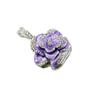 Crystal Necklace Pendant USB Flash Drive 256GB 64GB 32G 16G Rose Flower Jewelry Brooch Pen Drive 128GB Pendrive USB Memory Stick
