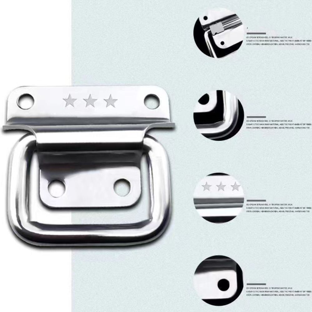 Folding Cabinet Drawer Handle Silver Wooden Box Handle Durable Simple Door Handle