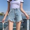 Pants Classic and Minimalist Fashion Wild High Waist Female Summer A Word Wide Leg Thin Thin Section Loose Denim Shorts Individuality and Trendiness