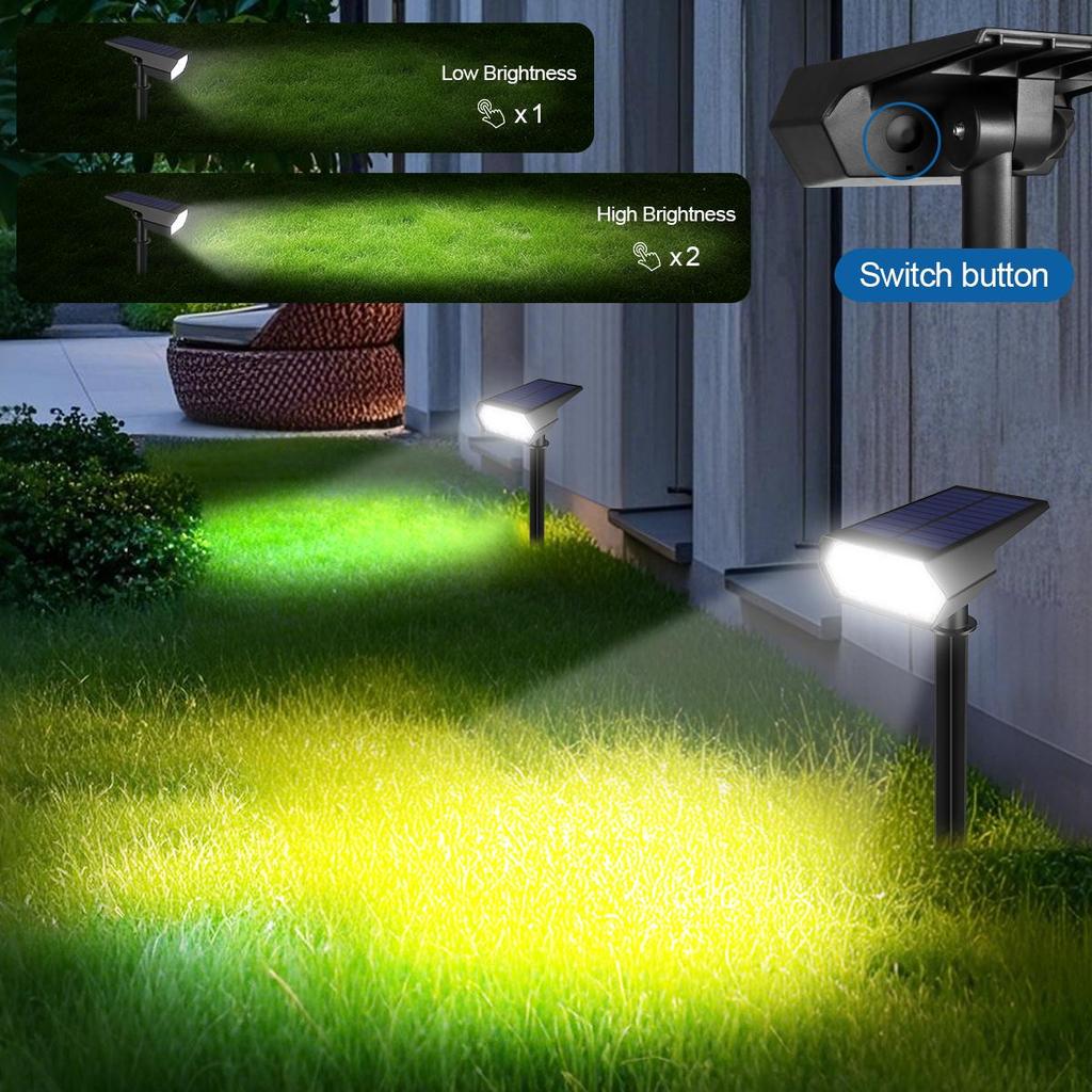 Solar Outdoor LED Spot Lights Waterproof 19 LEDs Solar Lawn Light for Landscape,Courtyard,Garden,Tree Decoration