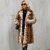 Women's Clothing Long Loose Autumn and Winter Environmentally Friendly Imitation Fur Coat New Leopard Print Imitation Rabbit Fur Coat