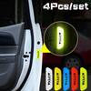 4 Pieces/Set of Car Open Reflective Tape Warning Signs Night Driving Safety Lighting Luminous Tape