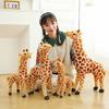 Realistic Giraffe Plush Standing Soft Fluffy Stuffed Animal Plushie Doll Home Decoration Kids Comfort Toy Girlfriend Birthday Gift