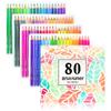 Brutfurner 80 Colors Light Color Pencil Graffiti Drawing Pencil for Beginners Students Sketch Painting Gifts