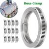 304 Stainless Steel Car Fuel Pipe Clips with Fasteners Pipe Ducting Hose Clamp DIY Worm Gear Clip
