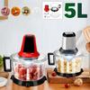 2Speeds Automatic Powerful Meat Grinder Multifunctional Electric Food Processor Spice Garlic Vegetable Chopper Slicer Cutter 5L 220V