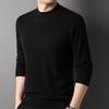 Autumn and Winter Solid Color Semi-turtleneck Middle-aged Men's Trend Warm Fashion Knitted Sweater