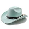 Horn Men'S And Women'S Knight Hat Felt One-Word Hat Top Hump Adjustable Western Cowboy Hat