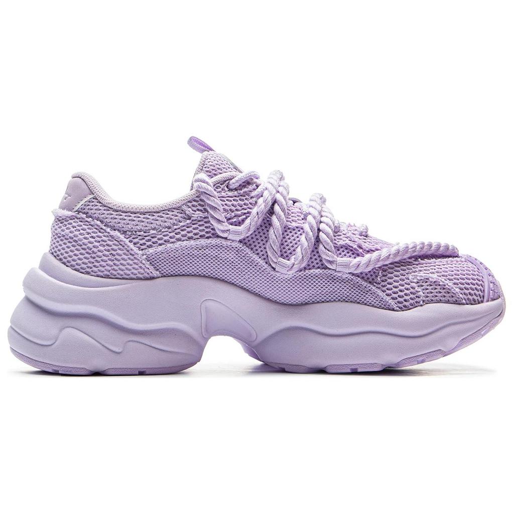 Li-Ning Bubblegum Versatile Retro Dad Shoes Thick Sole Fashion Trend Shock Absorption Non-Slip Breathable Support Low-Top Casual Shoes AGCV134-3