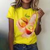 Summer Fruit Lemon Avocado 3D Print Women Streetwear Casual Fashion Short Sleeve T Shirt O-neck Tops Tees