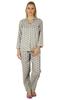 Women Cotton Night Wear Pajama Set Printed Full Sleeve Shirt with