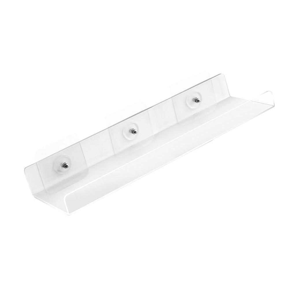 Wall Mount Storage Shelf Self Adhesive Clear Acrylic Multipurpose Shower Organizer for Kitchen