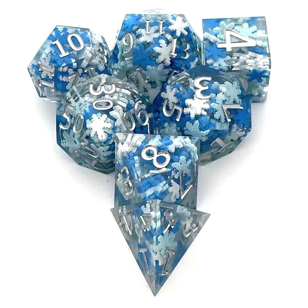 7Pcs/Set Creative Resin For D&d DND Polyhedral Dices Dice Set Table Games Accessory