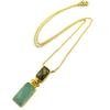 [P2294] - Gold-plated Artisanal Necklace 'Princesse Ottomane' Gray Green Gold