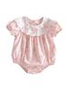 HAYAHARU Baby Summer Short Sleeve Coverall Newborn Basic Baby Shower Gift Girl's One-Piece Bodysuit, 100% Cotton, Outfit, Pajamas,