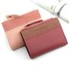 Women Wallet Portable Mini Short Bi-fold Multi-slots Credit Card Holder Smooth Zipper Slim Wallet Coin Purse