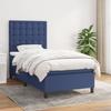 VidaXL Divan Bed with Mattress Blue 90x200 Cm Fabric - Model 3142071