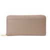 Lizdays FRID Long Wallet with Large Capacity and Coin Cowhide Leather Purse, (Gray Beige)