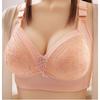 Lace Embroidery Gather To Prevent Sagging Bra Collect and Collect Breast Milk Non Magnetic and Non Steel Ring Women's Large Size Underwear