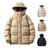 Men's Hooded Casual Overcoat, Warm Outdoor Cotton-padded Jacket, Trendy Loose Cotton-padded Jacket, Retro Bread Jacket Coat