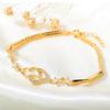 24K Gold Plated Ladies Bracelet Simple Fashion Versatile Aesthetic Love Bracelet