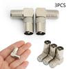 Converter Antenna Aerial Male Adapter Satellite Coax Connectors Right Angled F Female To TV Male
