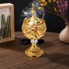 Electric Incense Burner Metal Arabian Style Incense Cone Holder Middle Eastern Decorative Censer for Home Office Spa Yoga Church