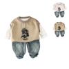 Kids Casual Long-Sleeve Set, Comfortable Daily Wear Outfits