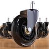 Office Chair Wheels, Set of 5,Huracan,Replacement Rubber Chair Caster Wheels for Hardwood Floor, NOT Compatible for IKEA,Computer Desk Chair Wheels
