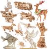 DIY 3D Wooden Puzzle Model Animal Montessori Toys for Children Crafts Dachshund Skeleton Assembly Gift Set for Kids Adults Teens