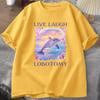 Live Laugh Lobotomy T Shirt Men Funny Dolphin Meme T-shirt Silly Weird Short Sleeve Tshirt Unisex Printed T-shirt Tops