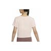 Nike Solid Color Crew Neck Pullover Short Sleeve T-Shirt Women Tops Pink DZ3034-626