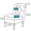 Floral Printed Nordic Armless Accent Chair Cover Single Sofa Stool Slipcover Stretch Chair Seat Covers Elastic Couch Protector