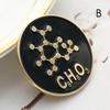 3cm For Teachers Student Black Letter Symbol Brooches Pin Periodic  Table