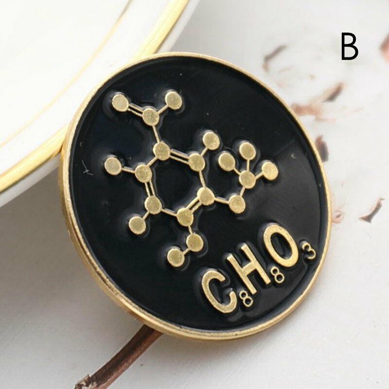 3cm For Teachers Student Black Letter Symbol Brooches Pin Periodic  Table