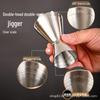 304 Stainless Steel Double-Headed Jigger: Thickened, Dual-Scale, One-Piece Measuring Cup for Bartending, Coffee, Milk, or Tea.