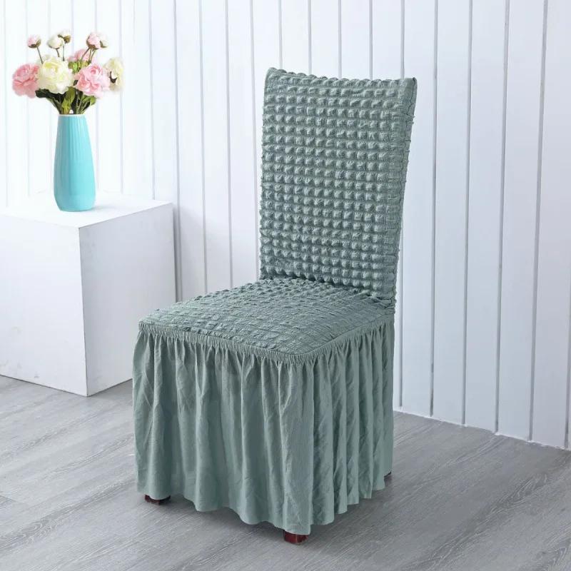 Puff Wedding Chair Cover Banquet Luxury Cover for Chairs Spandex Stretch Backrest Chair Case Protect Free Shipping