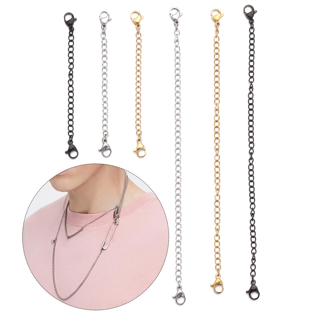 3'' Jewelry Accessories DIY Necklace Bracelet Lobster Lock Extender /Safety Chain Extender