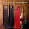 Set of 2 Leather Wine Bottle Carrying Case Foldable Champagne Holder for Safe Transport Elegant Wine Storage Organizers