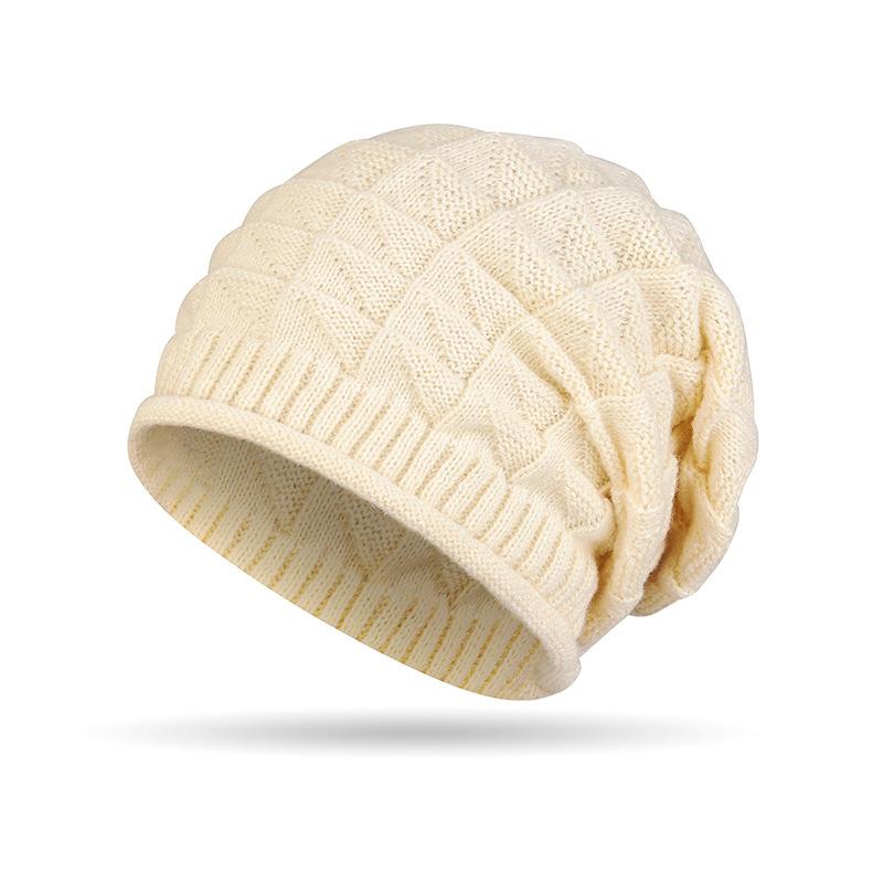 Street Pleated Pile Hat Long Stretch Woolen Hat Fashionable and Versatile Ear-protecting Cold Hat