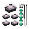 5 Set Seed Starter Tray with Grow Light Adjustable Brightness Gardening Supplies Reusable Practical