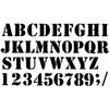 Home Decor Stencil 42x25 Cm CAPITAL LETTER Industrial Alphabet SISSI SCRAPBOOKING 4CM