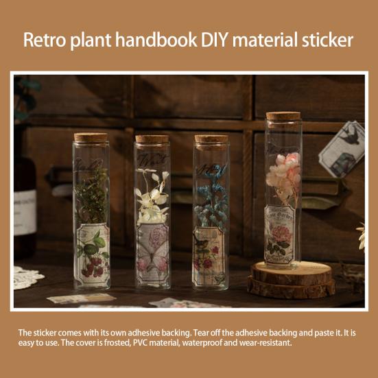 40 шт. DIY виниловые наклейки легко наклеиваются, отличные самоклеящиеся винтажные ботанические дневниковые заметки, канцелярские наклейки, материал для наклейки