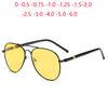 Night Vision Lens Pilot Myopia Sunglasses Men Polarized Women Driving Prescription Sun Glasses With Diopter -0.5 -0.75 To -6.0