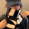 Harajuku Long Striped Scarves Korean Style Stripe Shawl Fashion Y2K Striped Scarf Winter